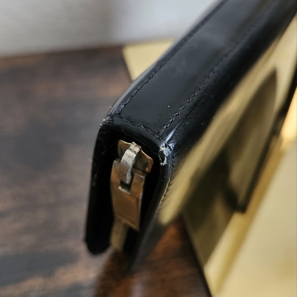 YSL Saint Laurent Zip Around Wallet Leather Black - Picture 9 of 16